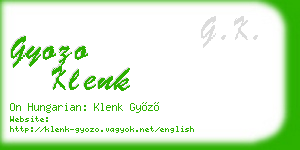 gyozo klenk business card