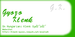 gyozo klenk business card